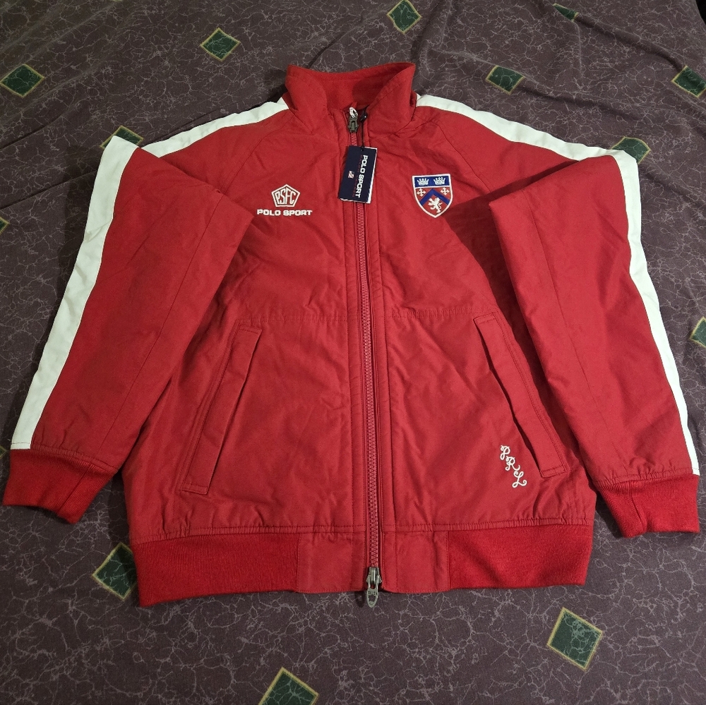 NWT Polo Sport Red PSFC Patch Logo Jacket - Size Medium
